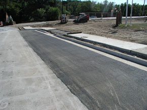 Site shot of parking spaces along Meridian Road